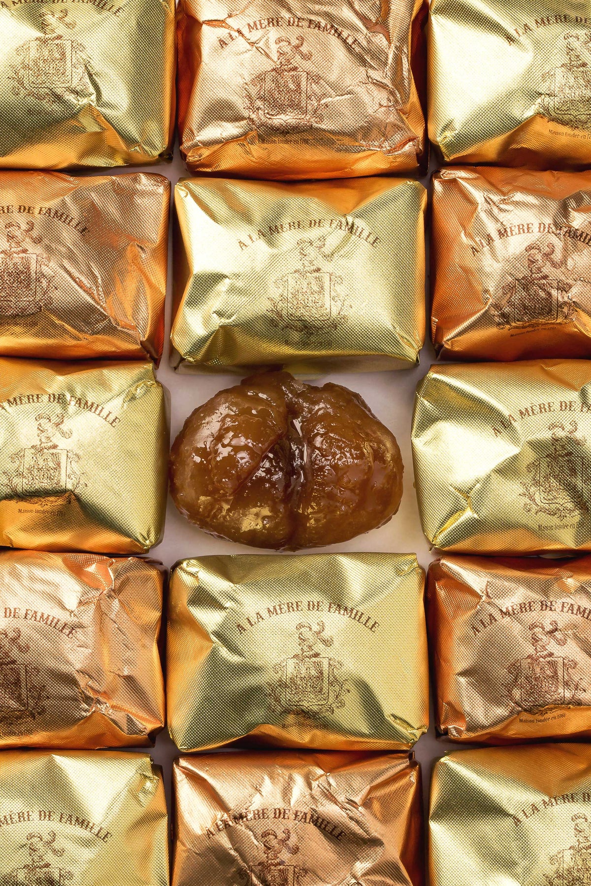 Box of 3 candied chestnuts
