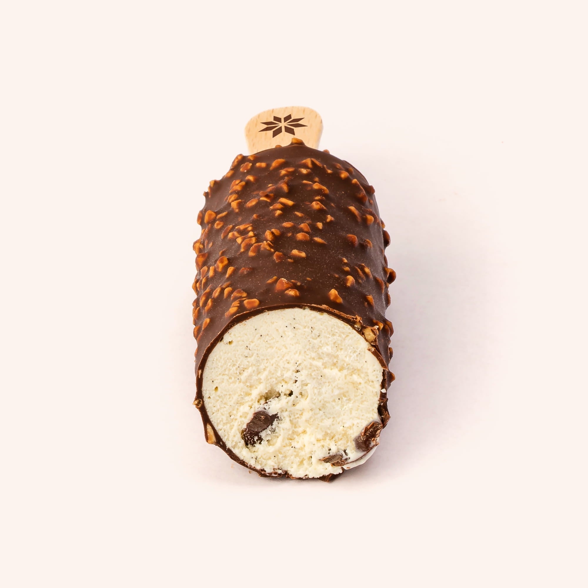 Vanilla and praline chip Eskimo pie