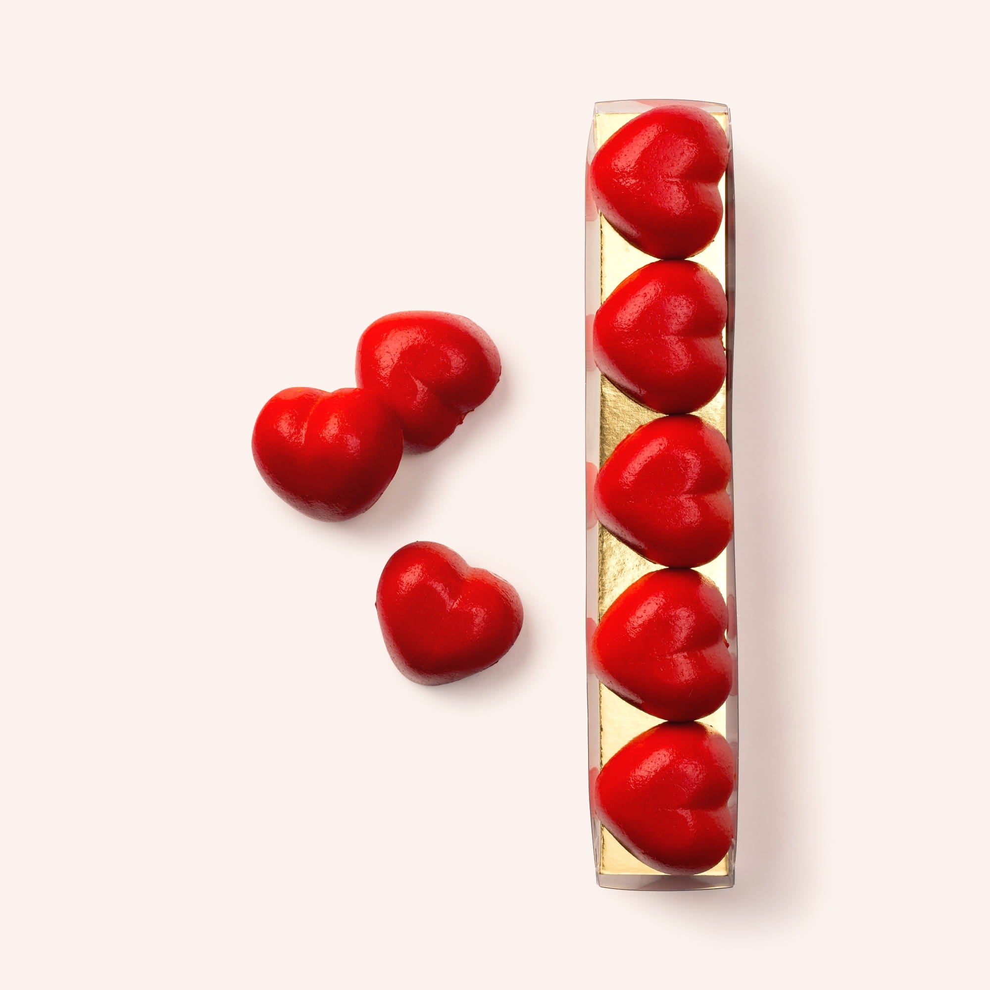 Coeurs en pâte d'amandes