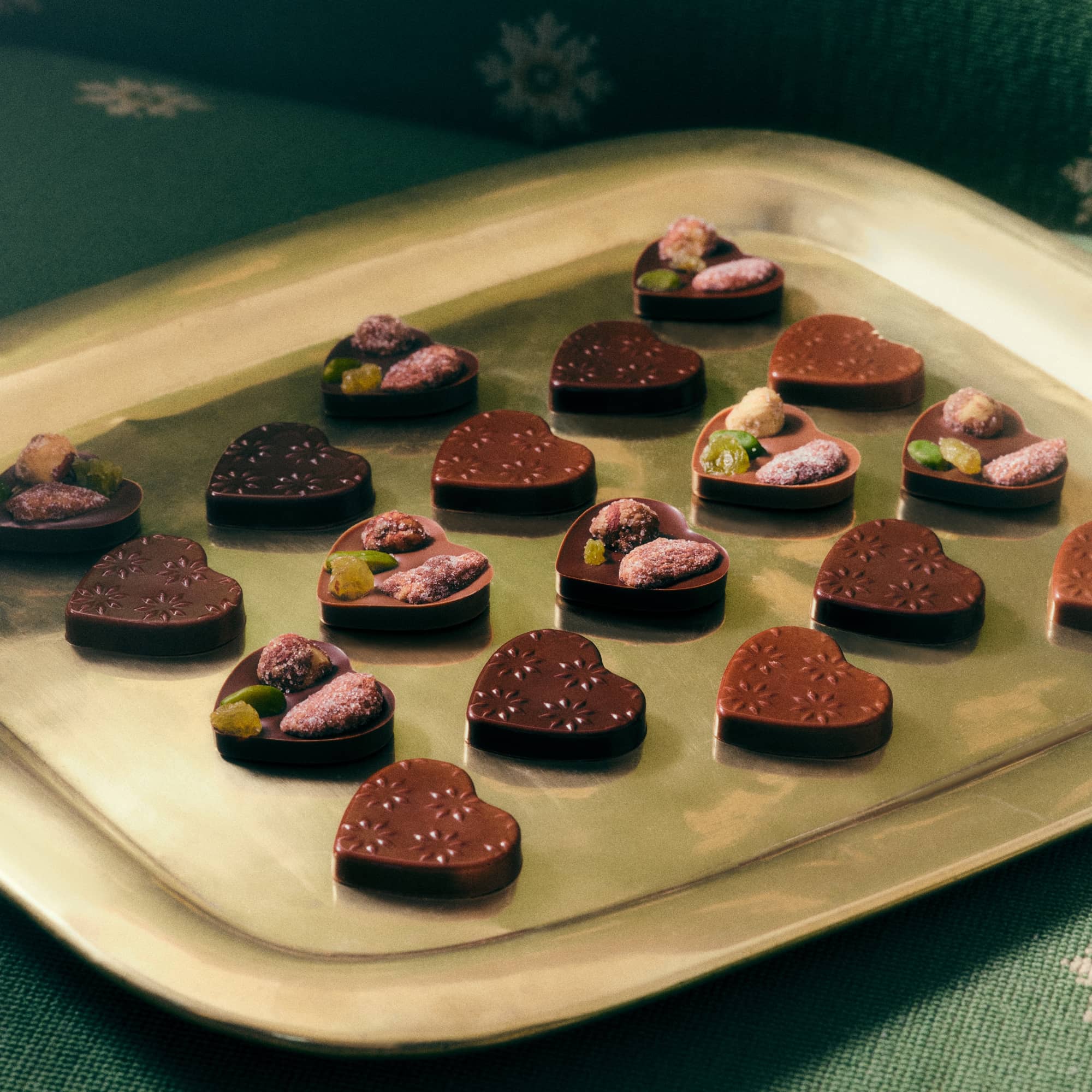 Bag of mendiant hearts