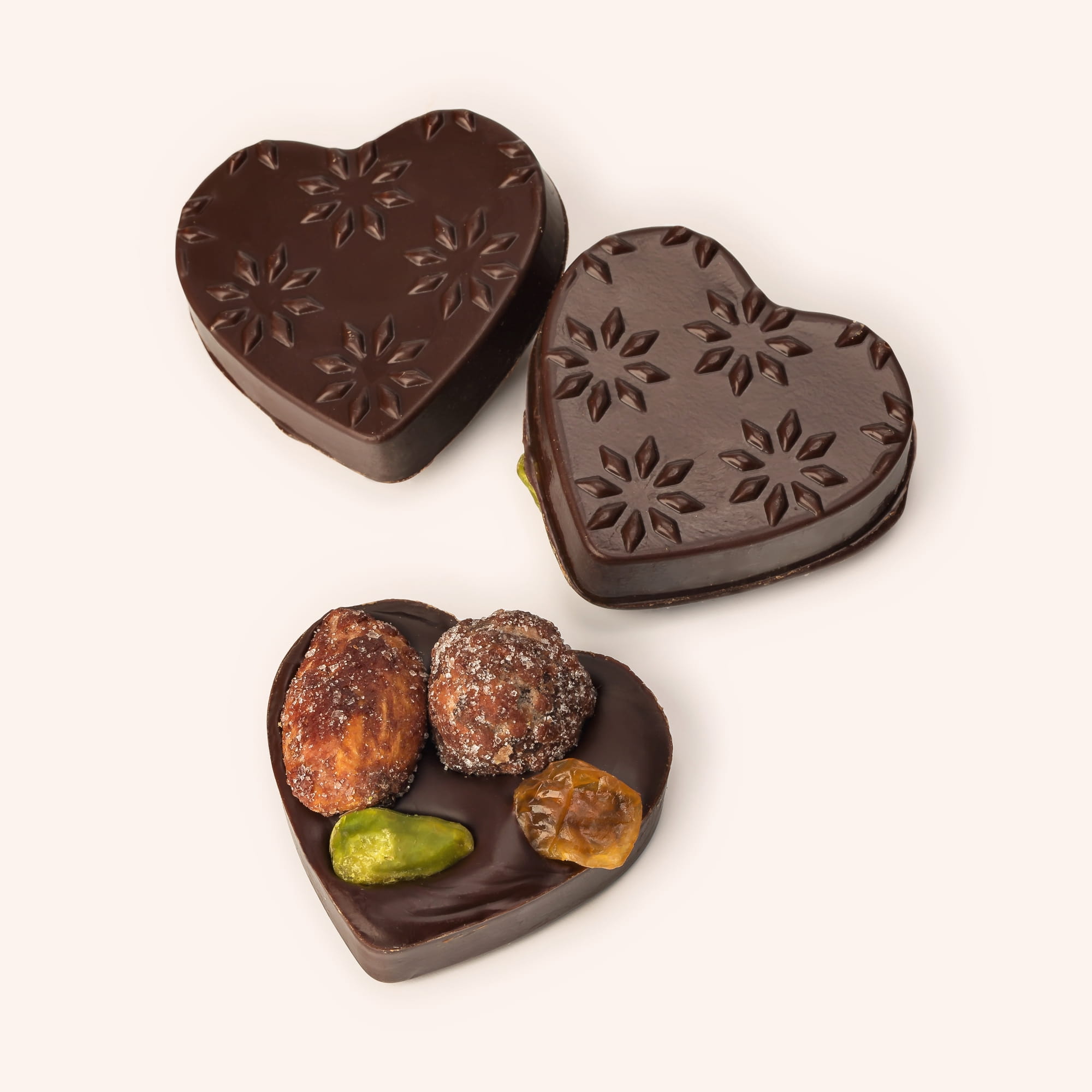 Bag of mendiant hearts