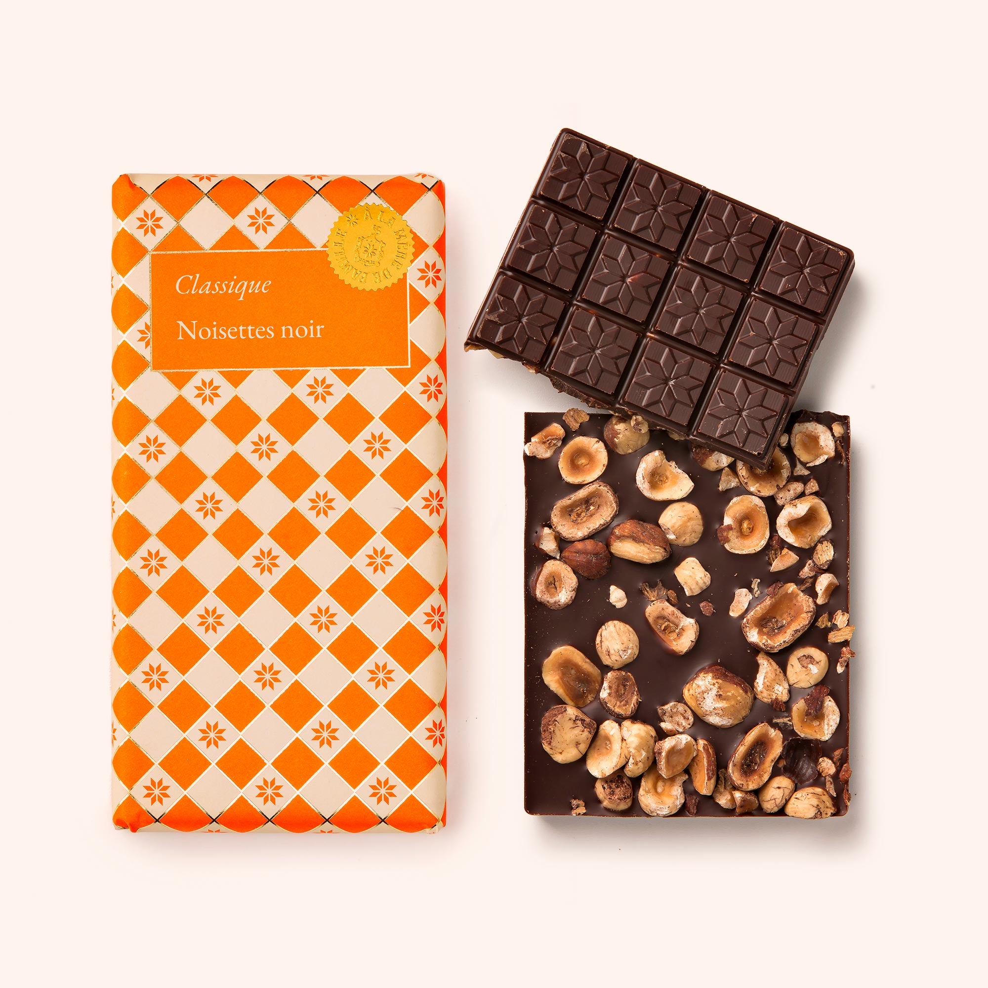 Tablette chocolat noisettes noir