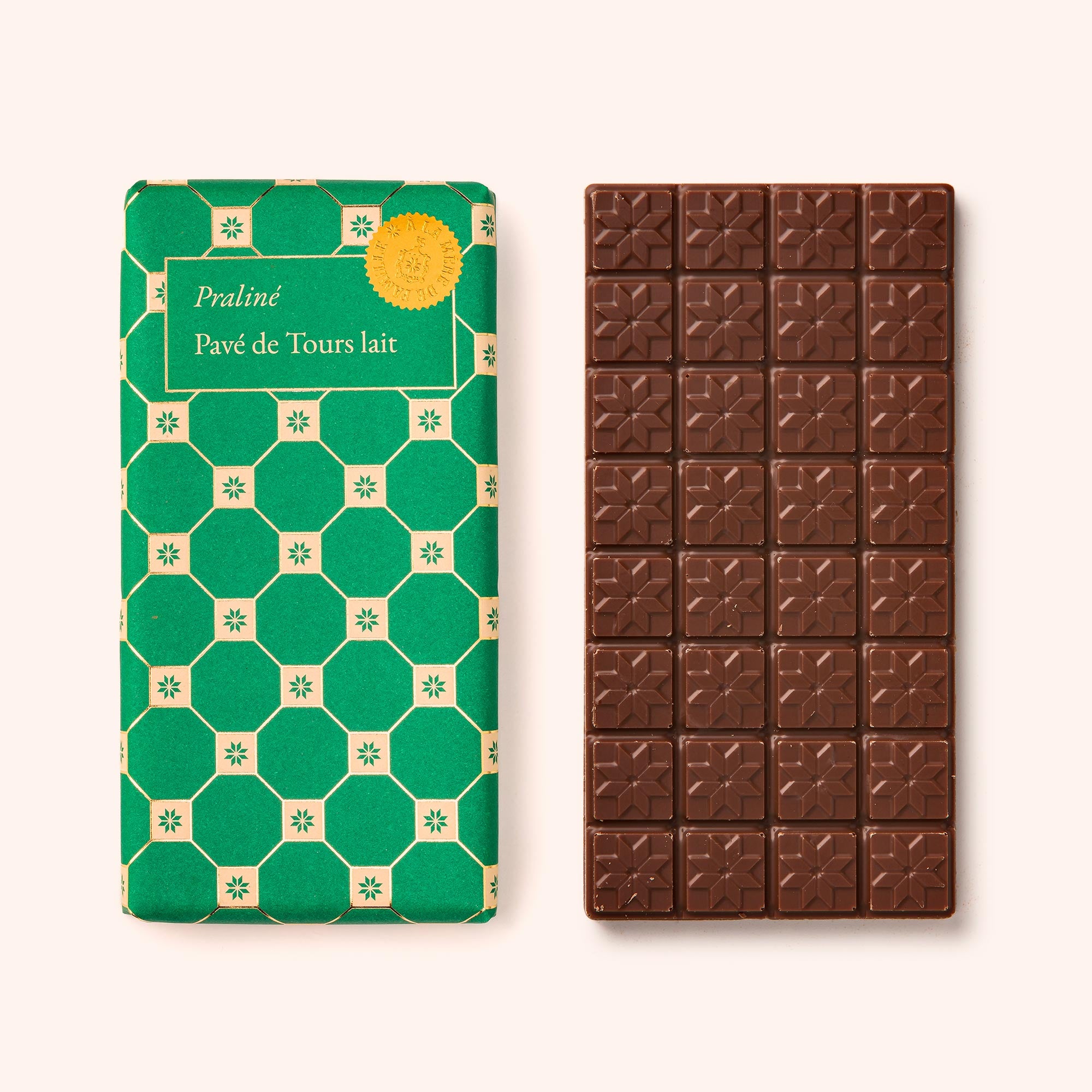 Tablette chocolat praliné feuilleté lait