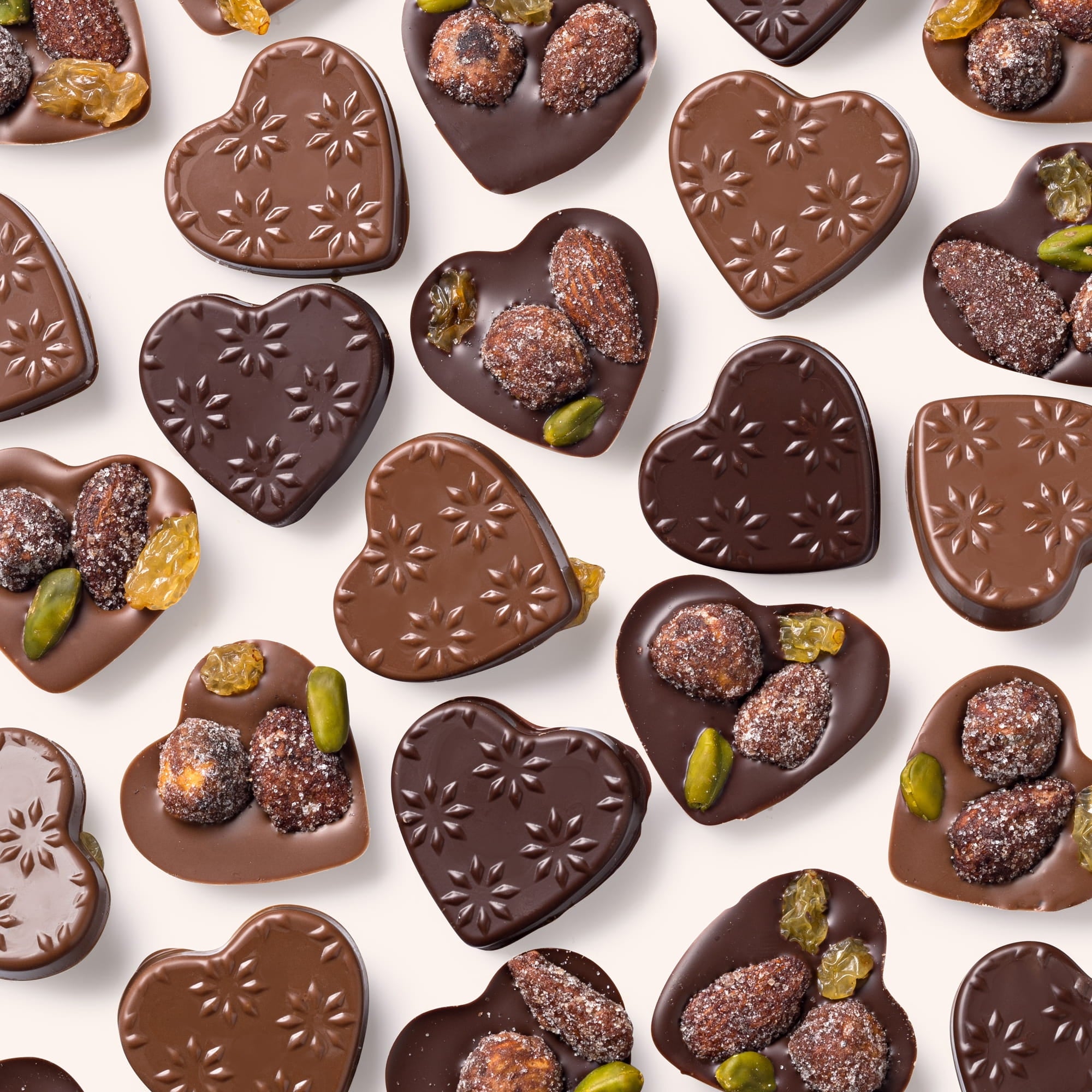 Bag of mendiant hearts