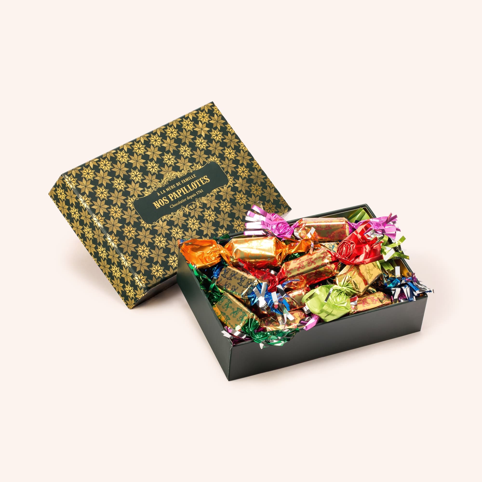 Petit coffret de papillotes au praliné