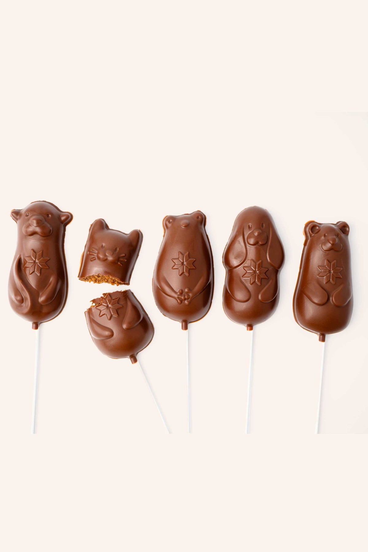 Famille de sucettes - Praliné lait