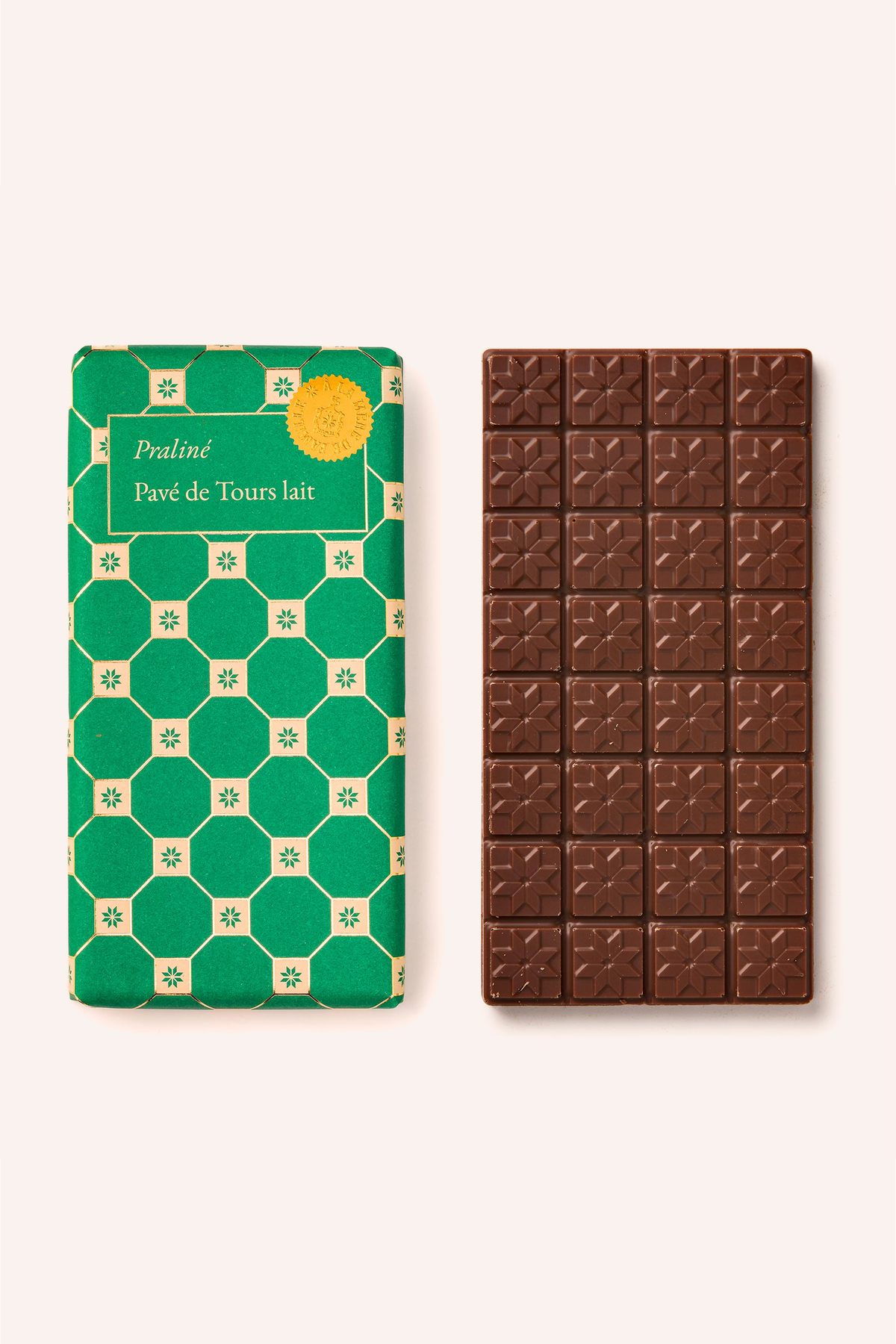 Tablette chocolat praliné feuilleté lait