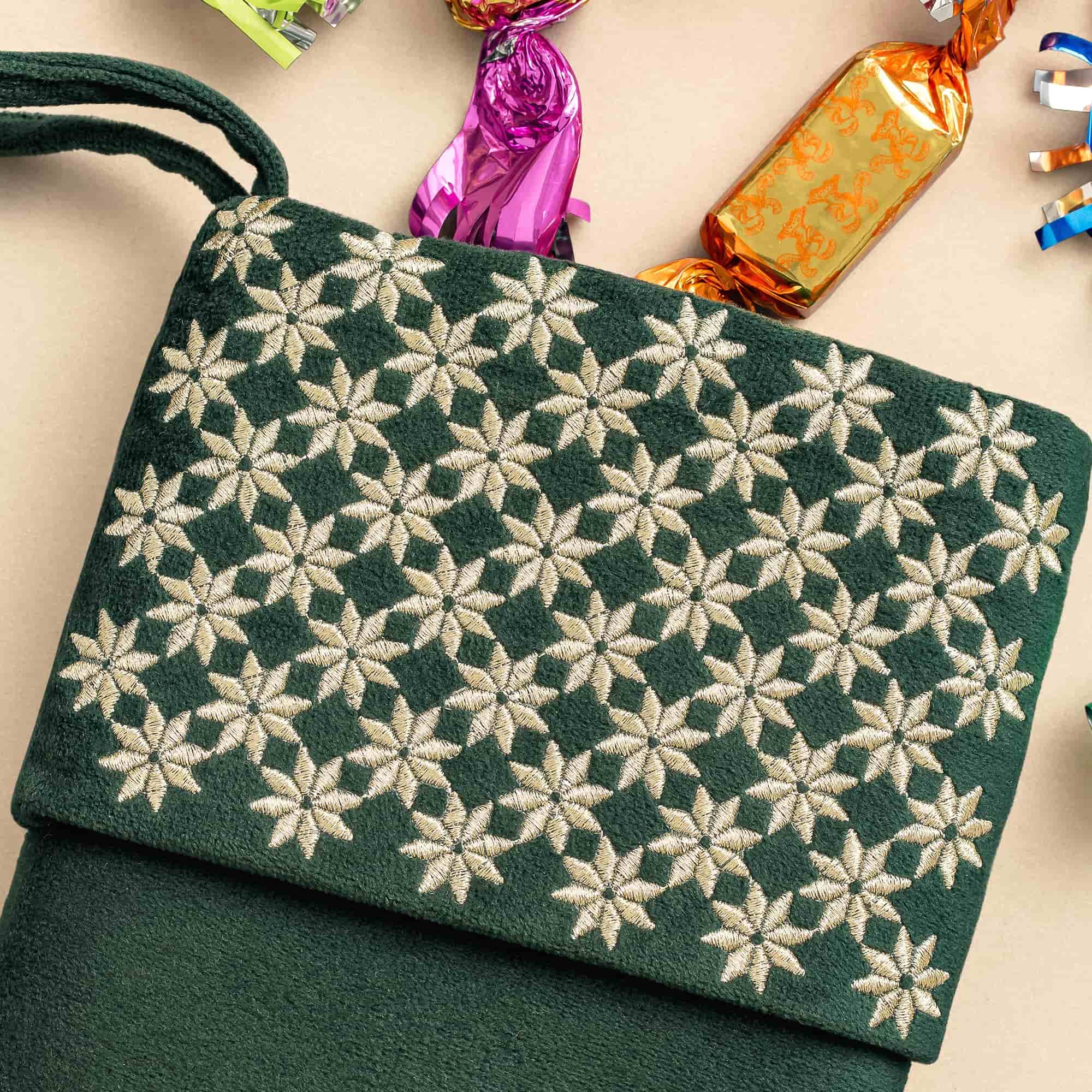 La chaussette de Noël et ses papillotes - verte