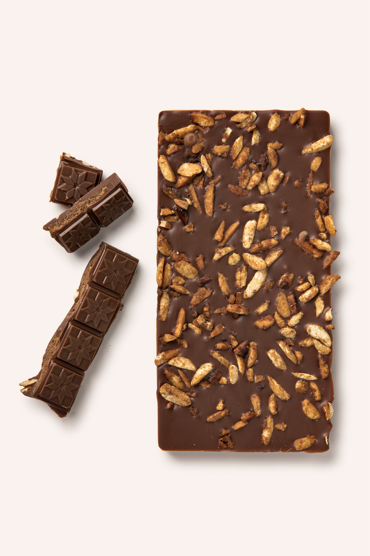 Tablette chocolat praliné amandes sablées lait
